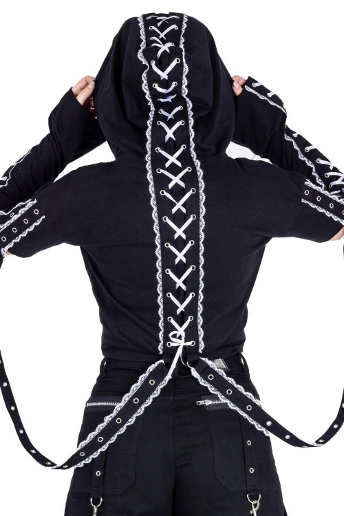 Azalea Hooded Crop Top - Poizen Industries