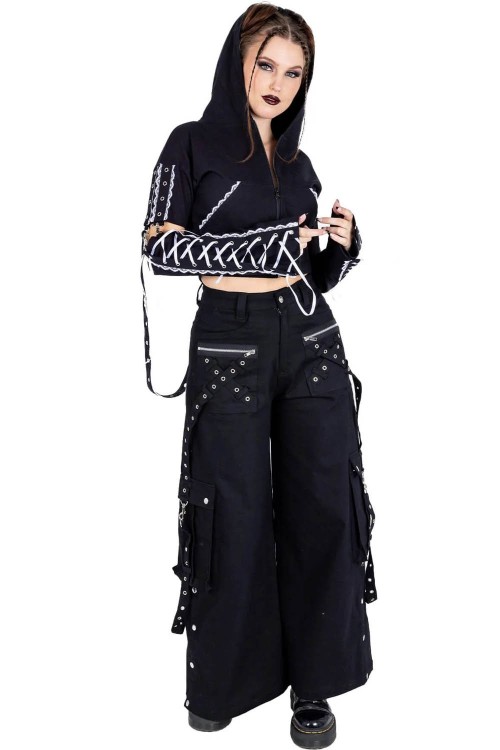 Azalea Hooded Crop Top - Poizen Industries