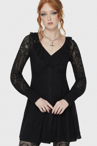 Vestido de Encaje Cybele en Negro - Killstar