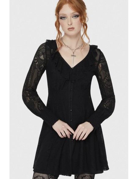 Cybele Lace Dress in Black - Killstar