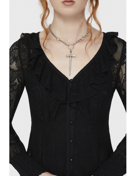Cybele Lace Dress in Black - Killstar