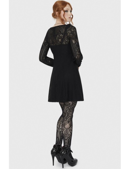 Vestido de Encaje Cybele en Negro - Killstar