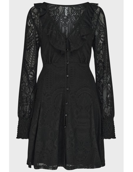 Vestido de Encaje Cybele en Negro - Killstar