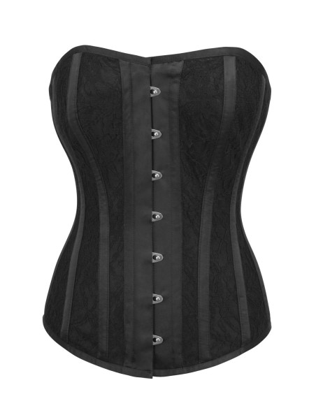 Black Satin Lace Corset