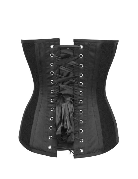 Black Satin Lace Corset