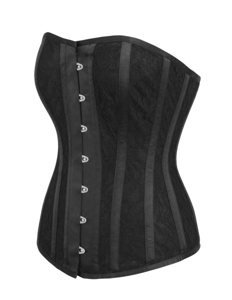 Corset Black Satin Lace