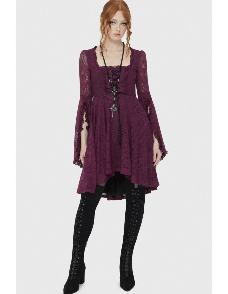 Killing Kisses Midi Dress in Crimson - Killstar