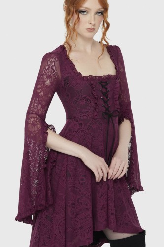 Vestido Midi Killing Kisses en Carmesí - Killstar