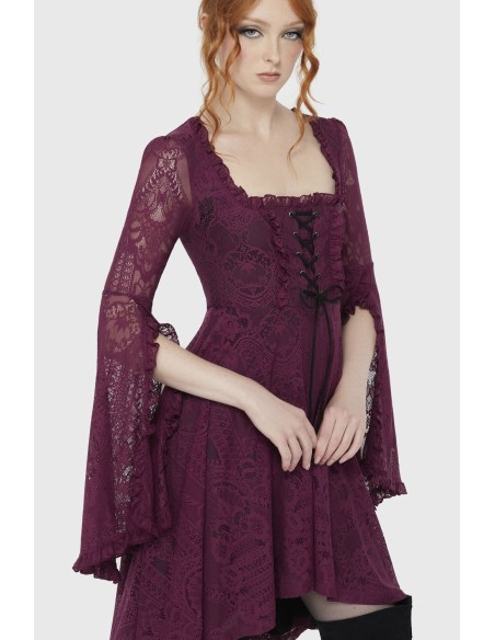 Vestido Midi Killing Kisses en Carmesí - Killstar