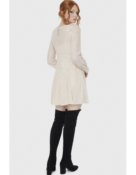 Cybele Lace Dress in Ivory - Killstar