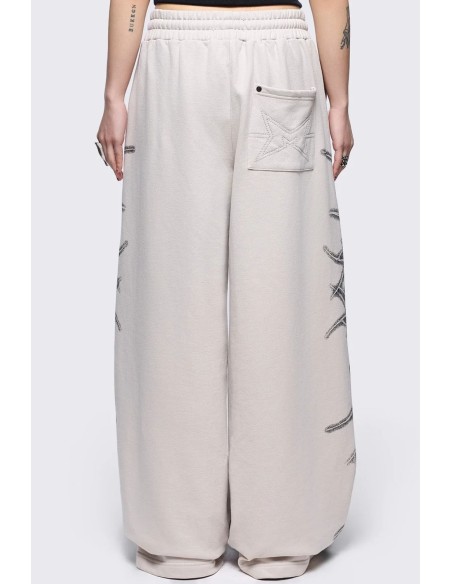 Zyre Baggy Pants in Beige - Minga London