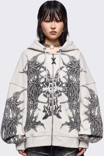 Zyre Hoodie in Beige - Minga London