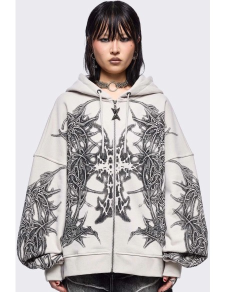 Sudadera con Capucha Zyre en Beige - Minga London