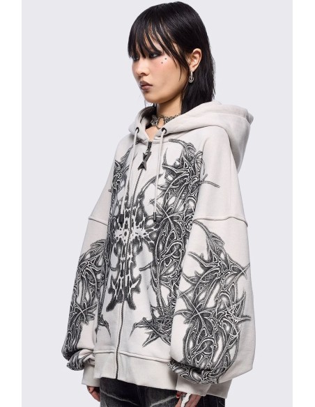 Sudadera con Capucha Zyre en Beige - Minga London