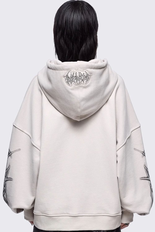 Zyre Hoodie in Beige - Minga London