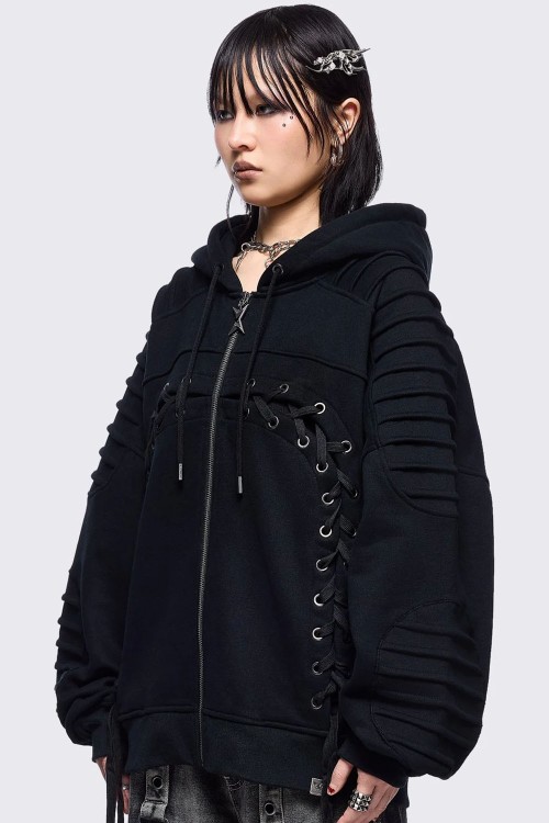 Sudadera con Capucha Vyre en Negro - Minga London