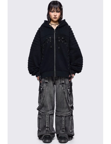 Sudadera con Capucha Vyre en Negro - Minga London