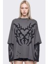 Luvx Oversized Double Sleeve T-Shirt in Grey - Minga London
