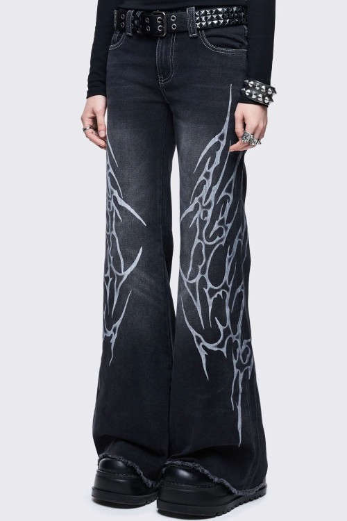 Ink Bell Bottom Trousers - Minga London