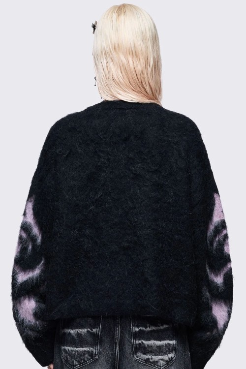 Jersey de Punto Bad Heart en Negro x Rosa  - Minga London