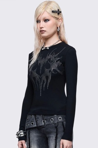 Burning Heart Long Sleeve Top - Minga London 2
