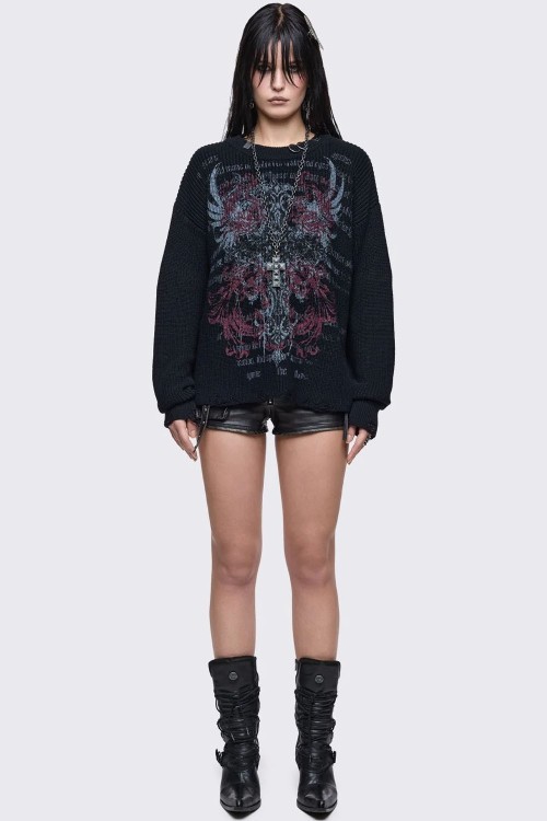 Gravewing Knit Sweater - Minga London