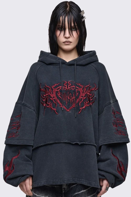 Sudadera con Capucha Bloody Heart - Minga London