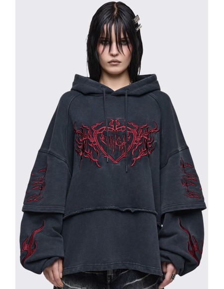 Sudadera con Capucha Bloody Heart - Minga London