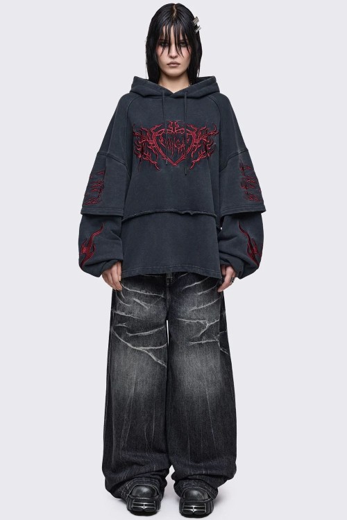 Sudadera con Capucha Bloody Heart - Minga London