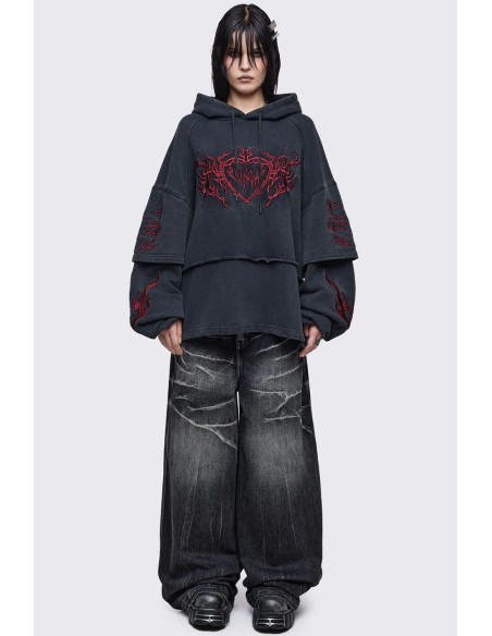 Sudadera con Capucha Bloody Heart - Minga London