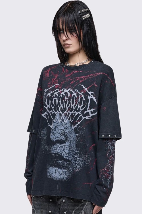 Blind Double Sleeve T-Shirt - Minga London