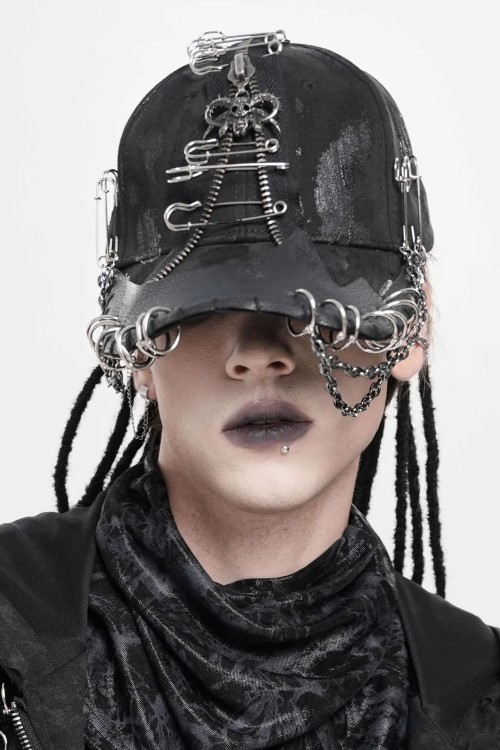 Punk Safety Pin Cap - Devil Fashion