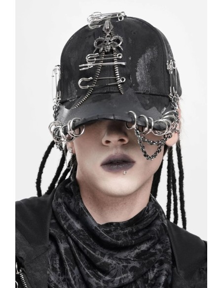 Punk Safety Pin Cap - Devil Fashion
