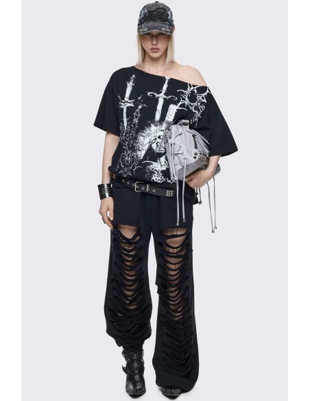 Crown of Swords Offshoulder T-shirt - Minga London