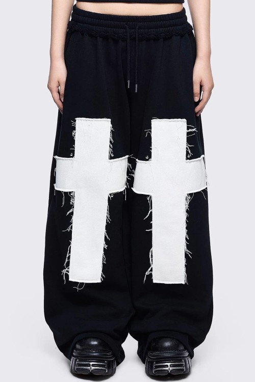 Blessed and Broken Baggy Pants - Minga London