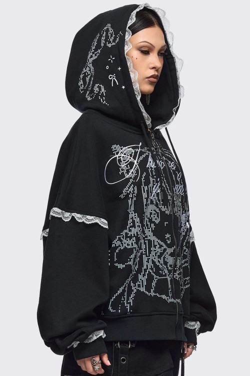 IP Address Hoodie in Black - Minga London
