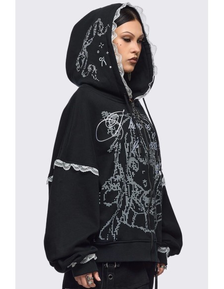 IP Address Hoodie in Black - Minga London
