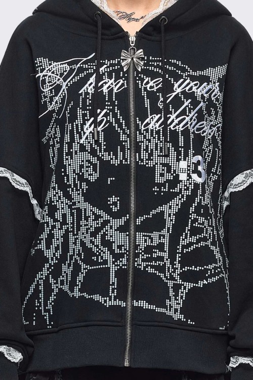 Sudadera con Capucha IP Address en Negro - Minga London