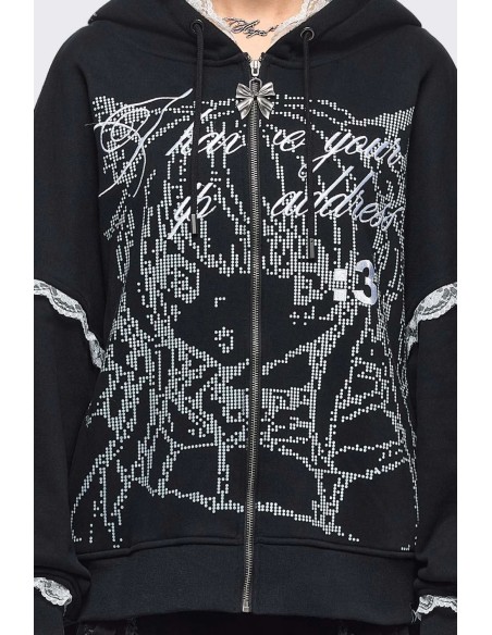 IP Address Hoodie in Black - Minga London