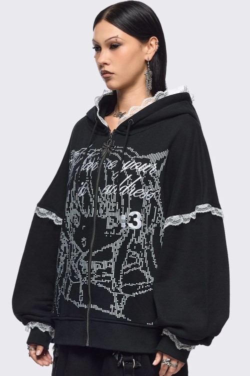 IP Address Hoodie in Black - Minga London