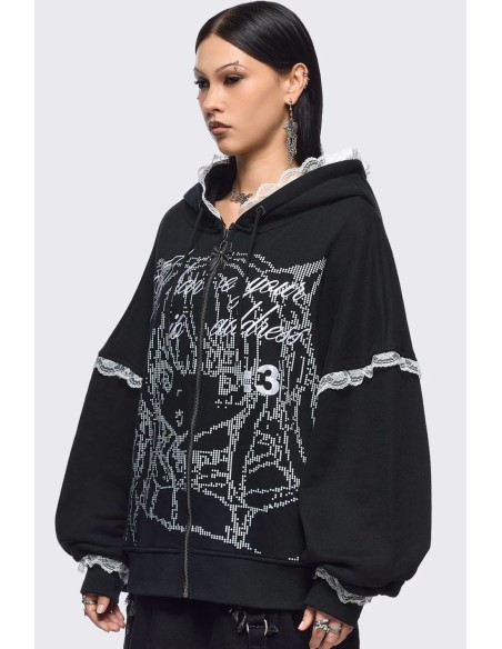 Sudadera con Capucha IP Address en Negro - Minga London