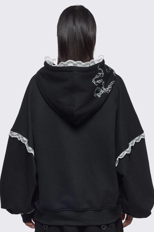 IP Address Hoodie in Black - Minga London