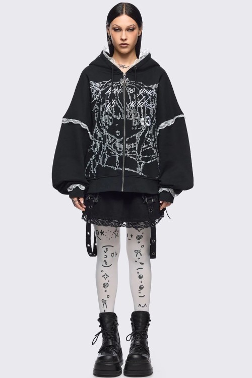 IP Address Hoodie in Black - Minga London