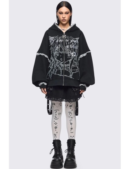 Sudadera con Capucha IP Address en Negro - Minga London