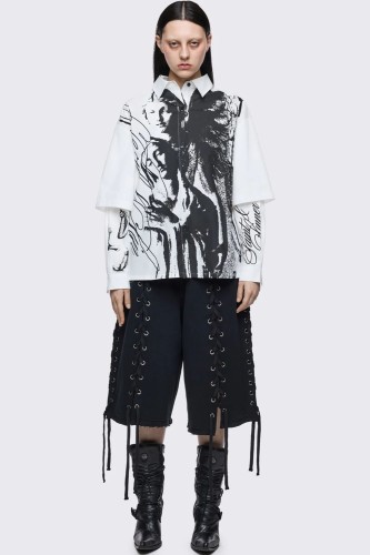 Camisa de Doble Manga Faith & Sin en Blanco - Minga London 2