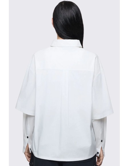Faith & Sin Double Sleeve Shirt in White - Minga London
