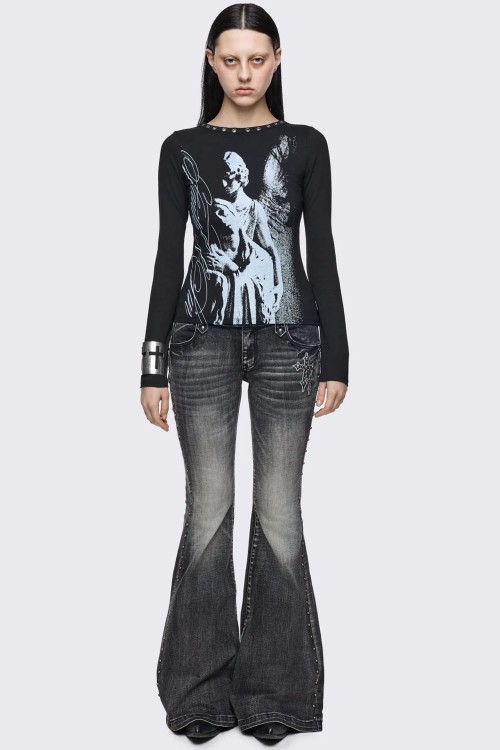 Faith & Sin Long Sleeve Top - Minga London