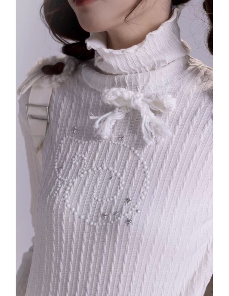 Top de Cuello Alto Magic Wing en Blanco - Rose Island