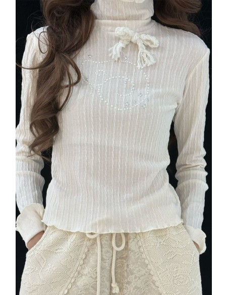 Top de Cuello Alto Magic Wing en Blanco - Rose Island