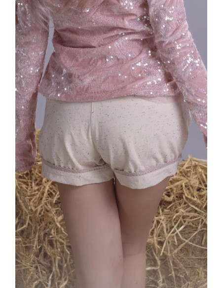 Short Fairycore en Beige x Rosa - Rose Island